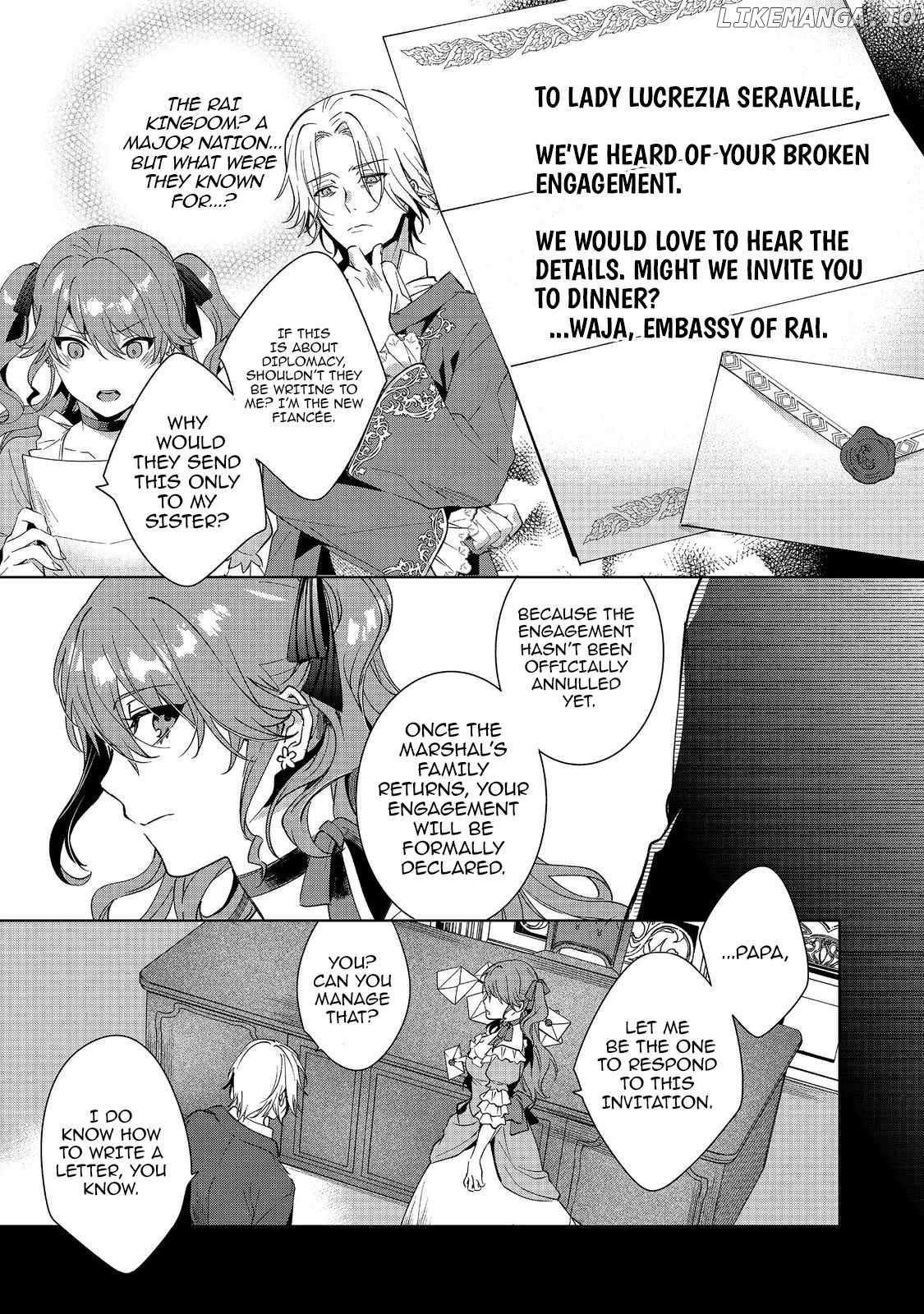 My Fiancé was taken by my Younger Sister, and Now I am Being Forced into a Marriage with the Repulsive Duke Chapter 3.2 page 18 - 