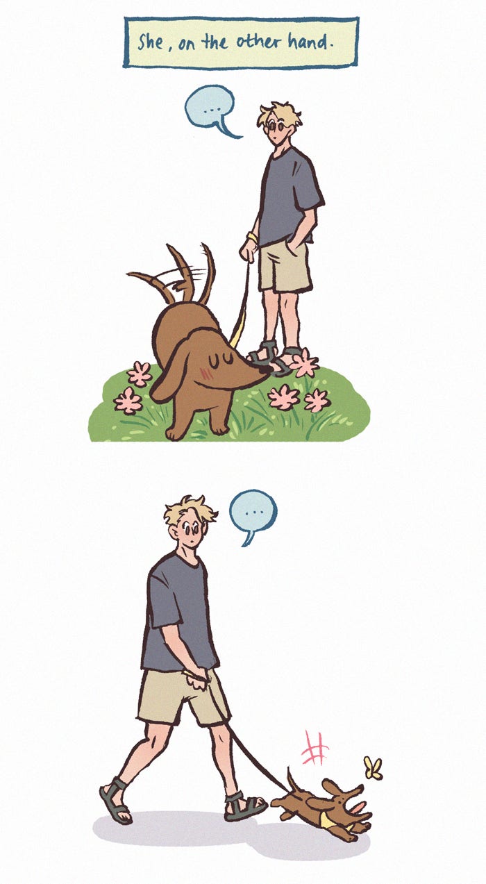 My Giant Nerd Boyfriend 1204: Dog Timing page 7 - 
