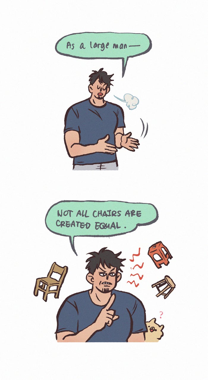 My Giant Nerd Boyfriend 1208: Man vs Chair page 2 - 