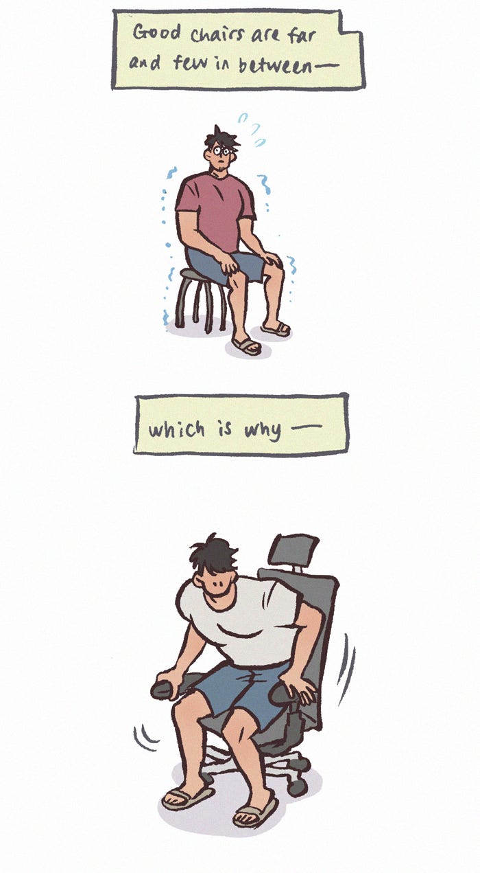 My Giant Nerd Boyfriend 1208: Man vs Chair page 8 - 