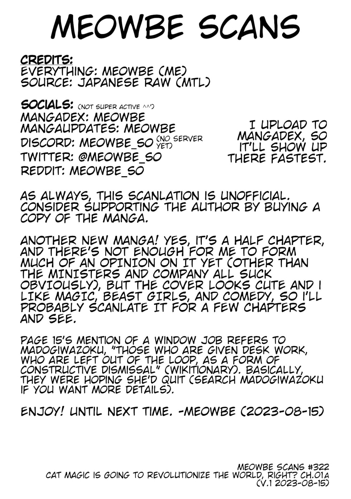 Neko Mahou ga Sekai ni Kakumei wo Okosu sou desu yo? Chapter 1.1 page 15 - 