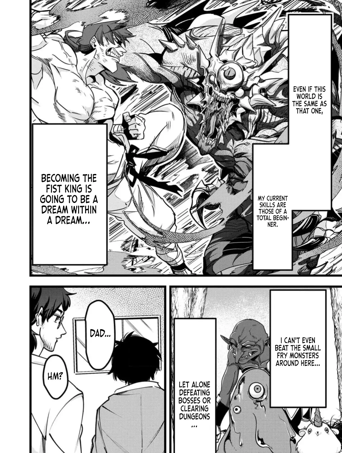 Net Game Haijin no Isekai Tenseiki - Kobushiou to Yobareta Saikyou no Kobushi ga Tsukaenai node, 1-nichi 8-jikan Konbou wo Furu Koto kara Hajimeta Chapter 1 page 56 - 