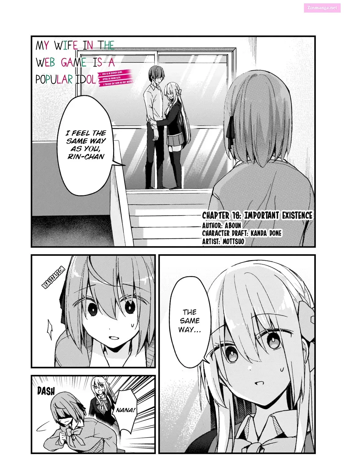 Netoge no Yome ga Ninki Idol Datta: Cool kei no Kanojo wa Genjitsu demo Yome no Tsumori de Iru Chapter 18 page 1 - 