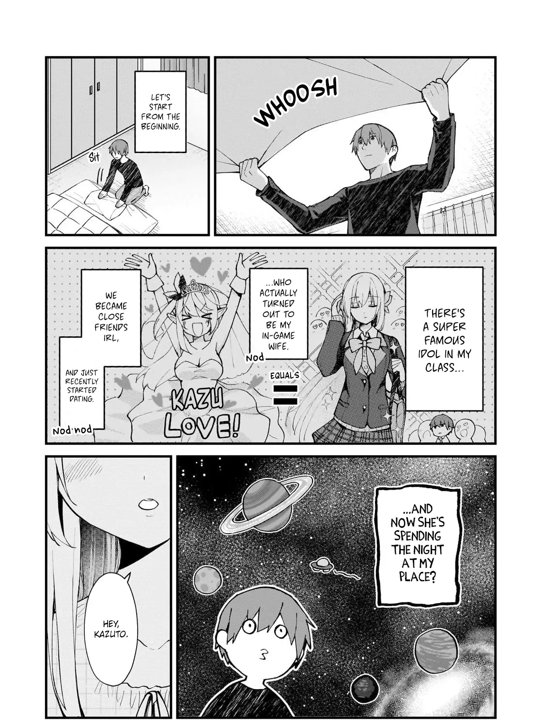 Netoge no Yome ga Ninki Idol Datta: Cool kei no Kanojo wa Genjitsu demo Yome no Tsumori de Iru Chapter 37 page 3 - 