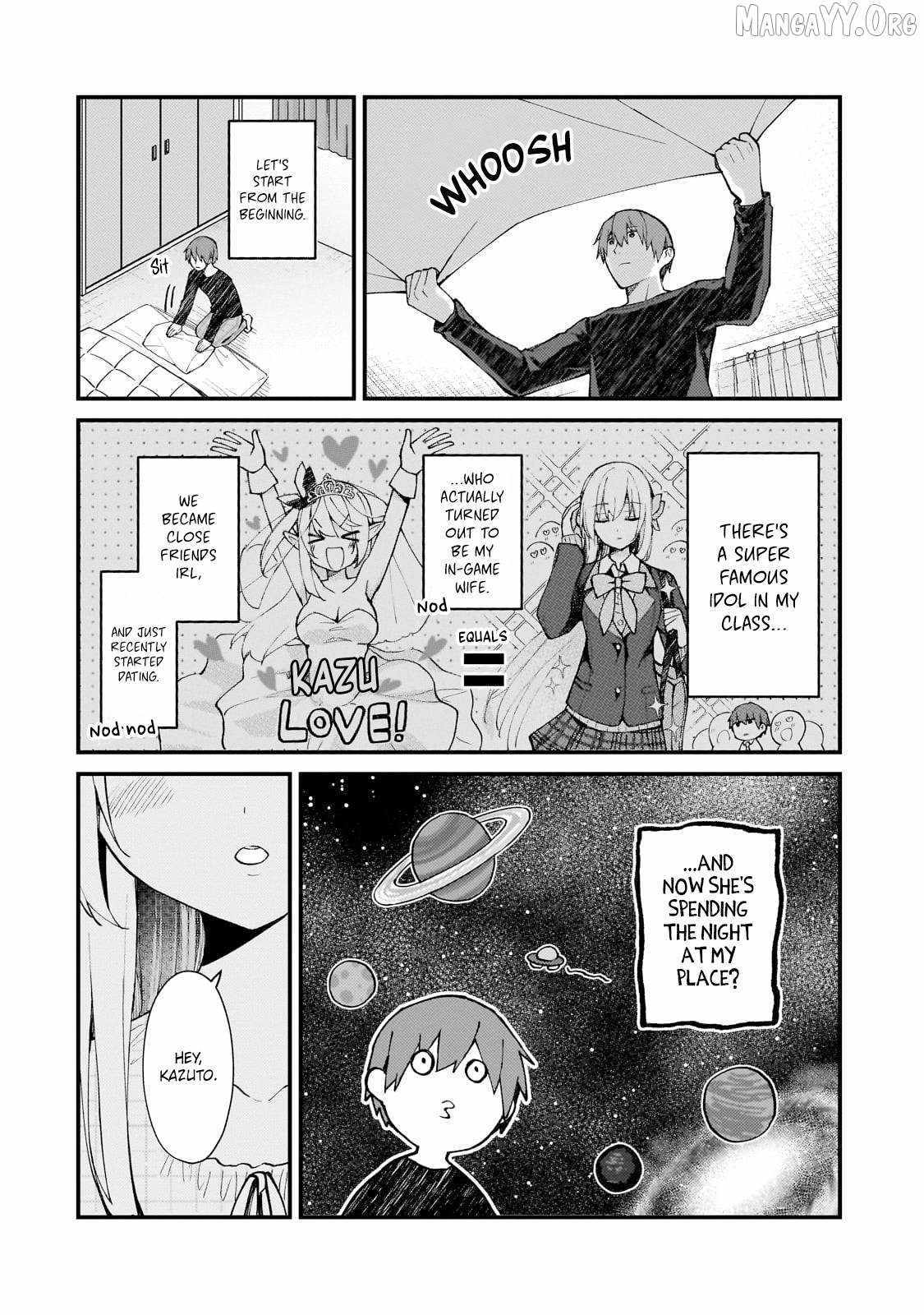Netoge no Yome ga Ninki Idol datta ken ~Cool-kei no kanojo wa genjitsu demo yome no tsumori de iru~ Chapter 37 page 2 - 