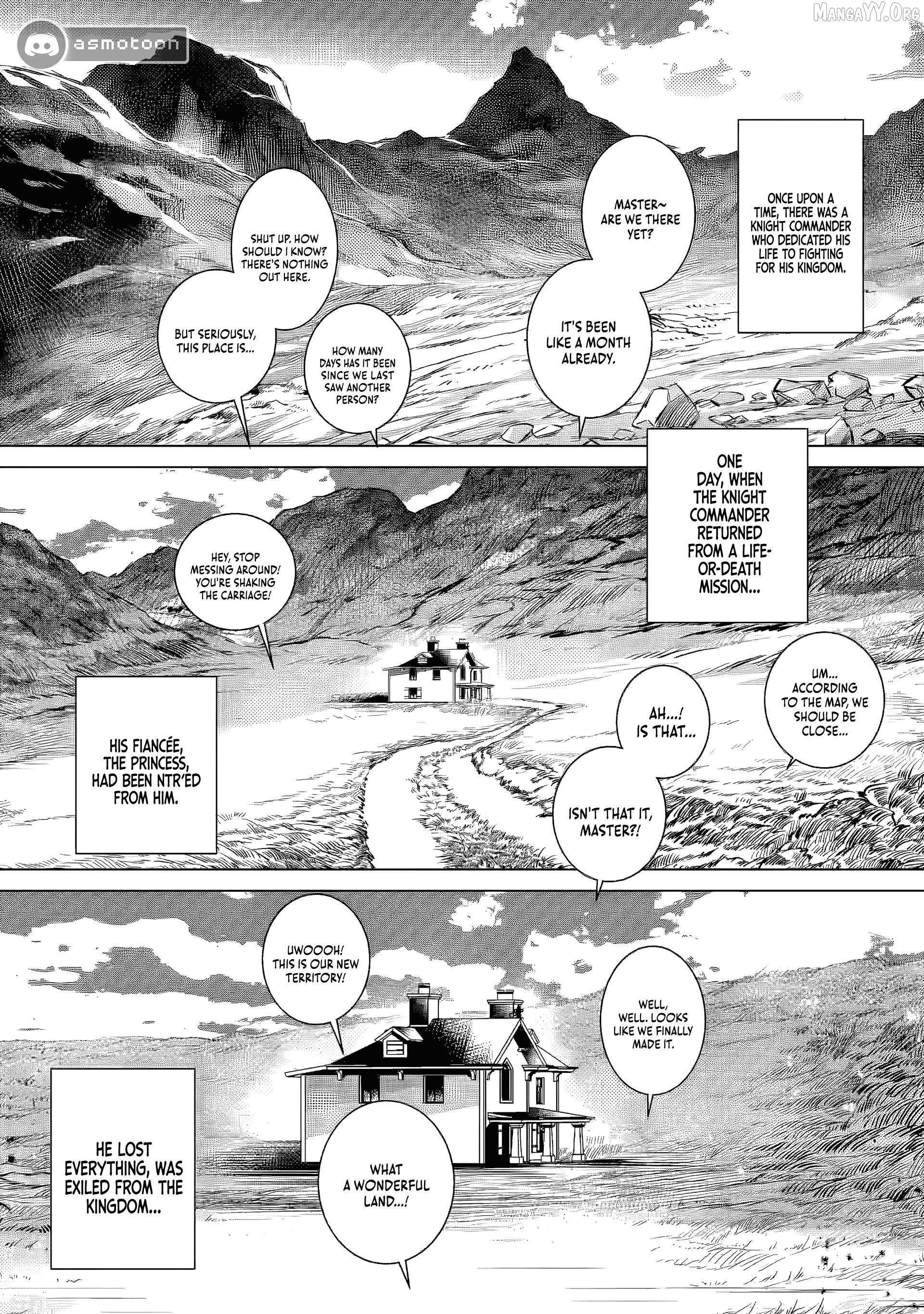 Netorare Tsuihōsareta Saikyō Kishi Danchō No Ossan, Katainaka De Eiyū Ni Matsuriagerareru Chapter 2 page 2 - 