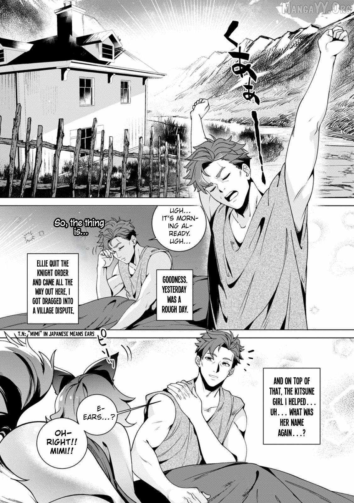 Netorare Tsuihōsareta Saikyō Kishi Danchō No Ossan, Katainaka De Eiyū Ni Matsuriagerareru Chapter 4 page 1 - 