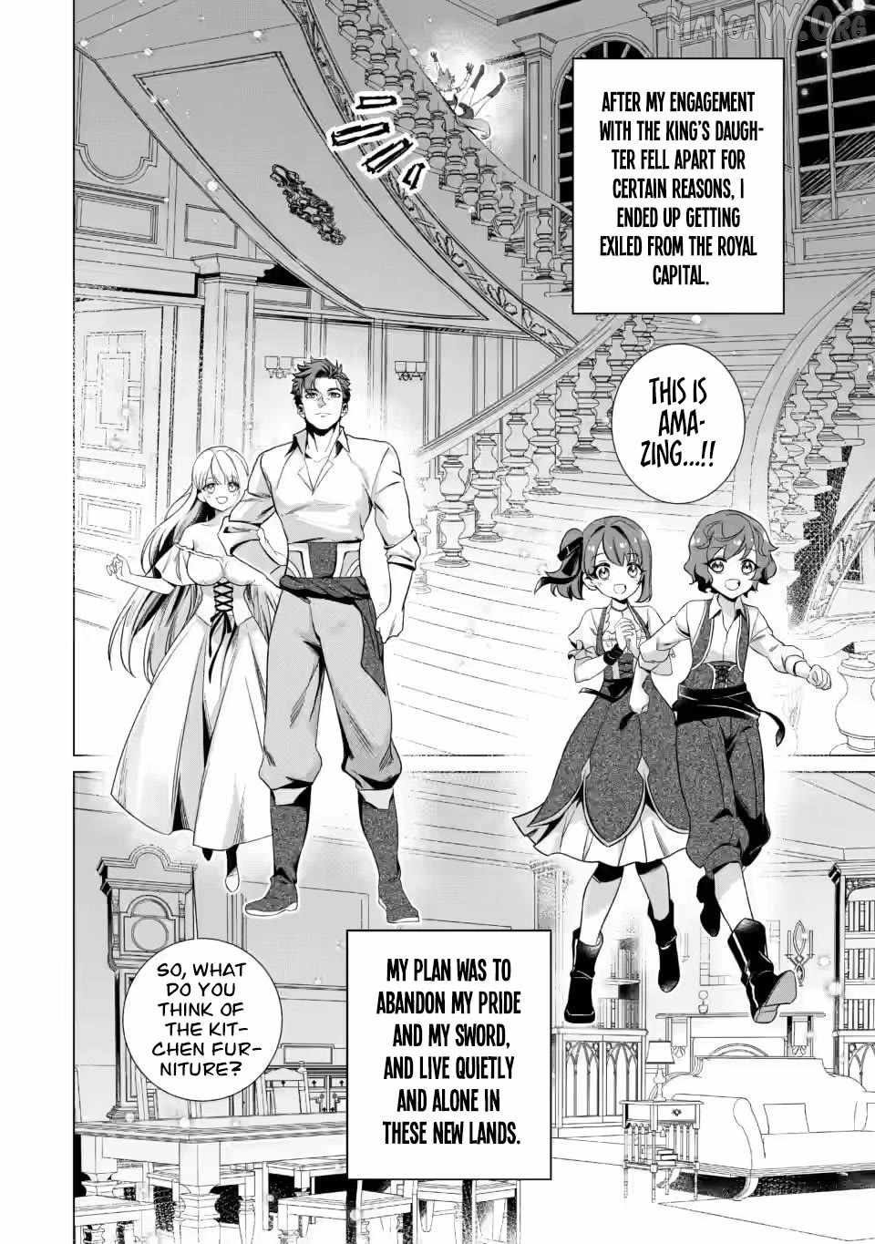 Netorare Tsuihōsareta Saikyō Kishi Danchō No Ossan, Katainaka De Eiyū Ni Matsuriagerareru Chapter 6 page 6 - 
