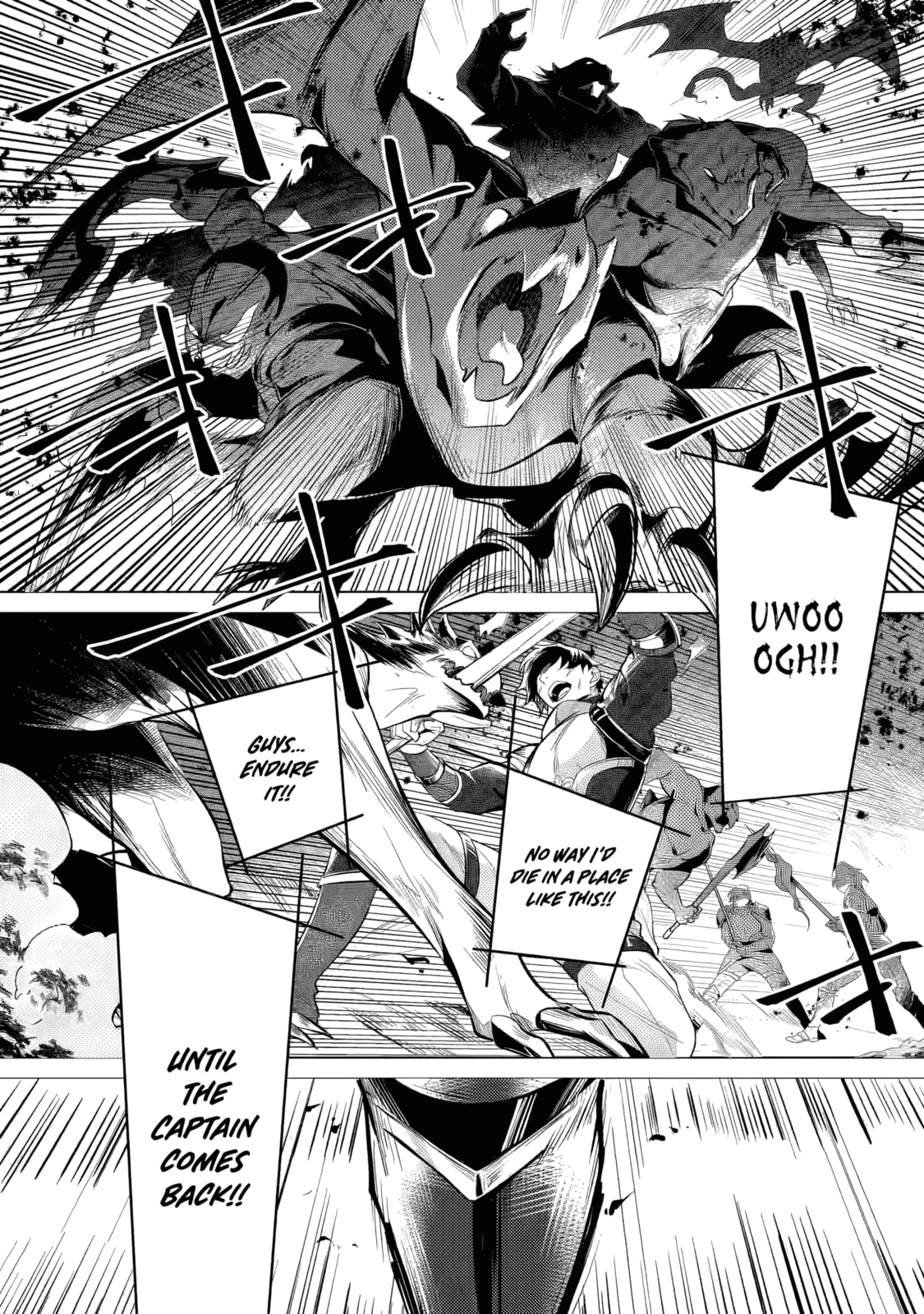 Netorare Tsuihou sareta Saikyou Kishi Danchou no Ossan, Katainaka de Eiyuu ni Matsuriagerareru Chapter 1 page 2 - 