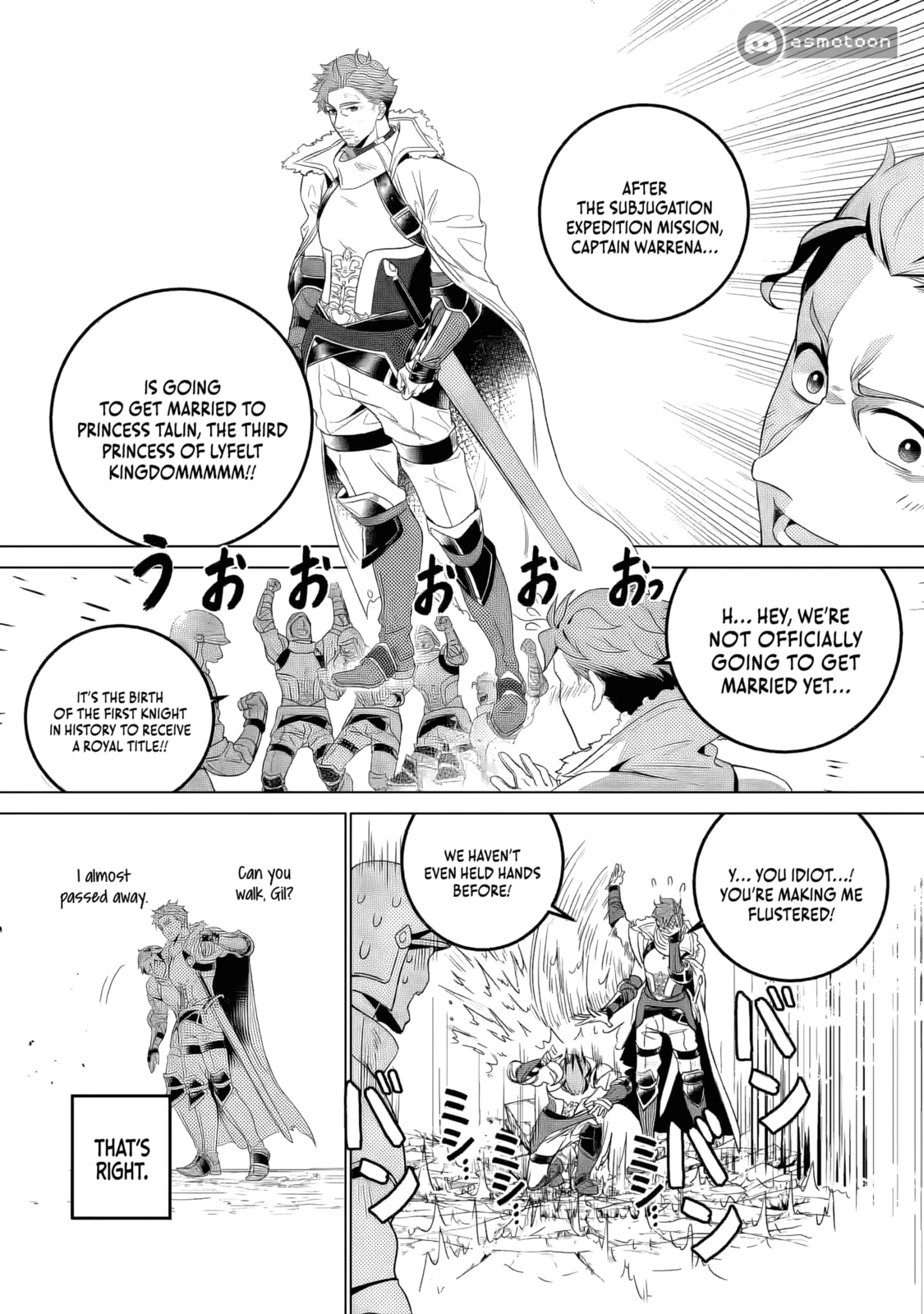Netorare Tsuihou sareta Saikyou Kishi Danchou no Ossan, Katainaka de Eiyuu ni Matsuriagerareru Chapter 1 page 11 - 