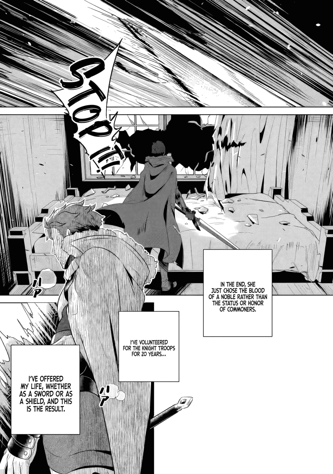 Netorare Tsuihou sareta Saikyou Kishi Danchou no Ossan, Katainaka de Eiyuu ni Matsuriagerareru Chapter 1 page 26 - 