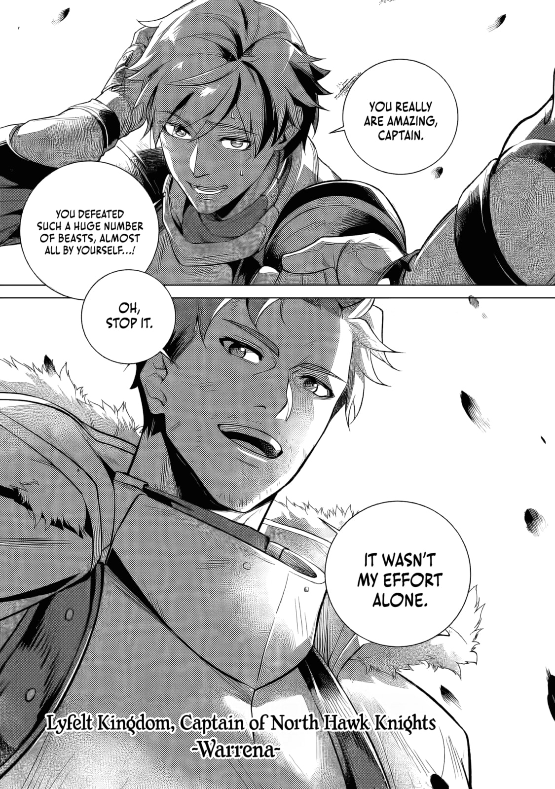 Netorare Tsuihou sareta Saikyou Kishi Danchou no Ossan, Katainaka de Eiyuu ni Matsuriagerareru Chapter 1 page 9 - 