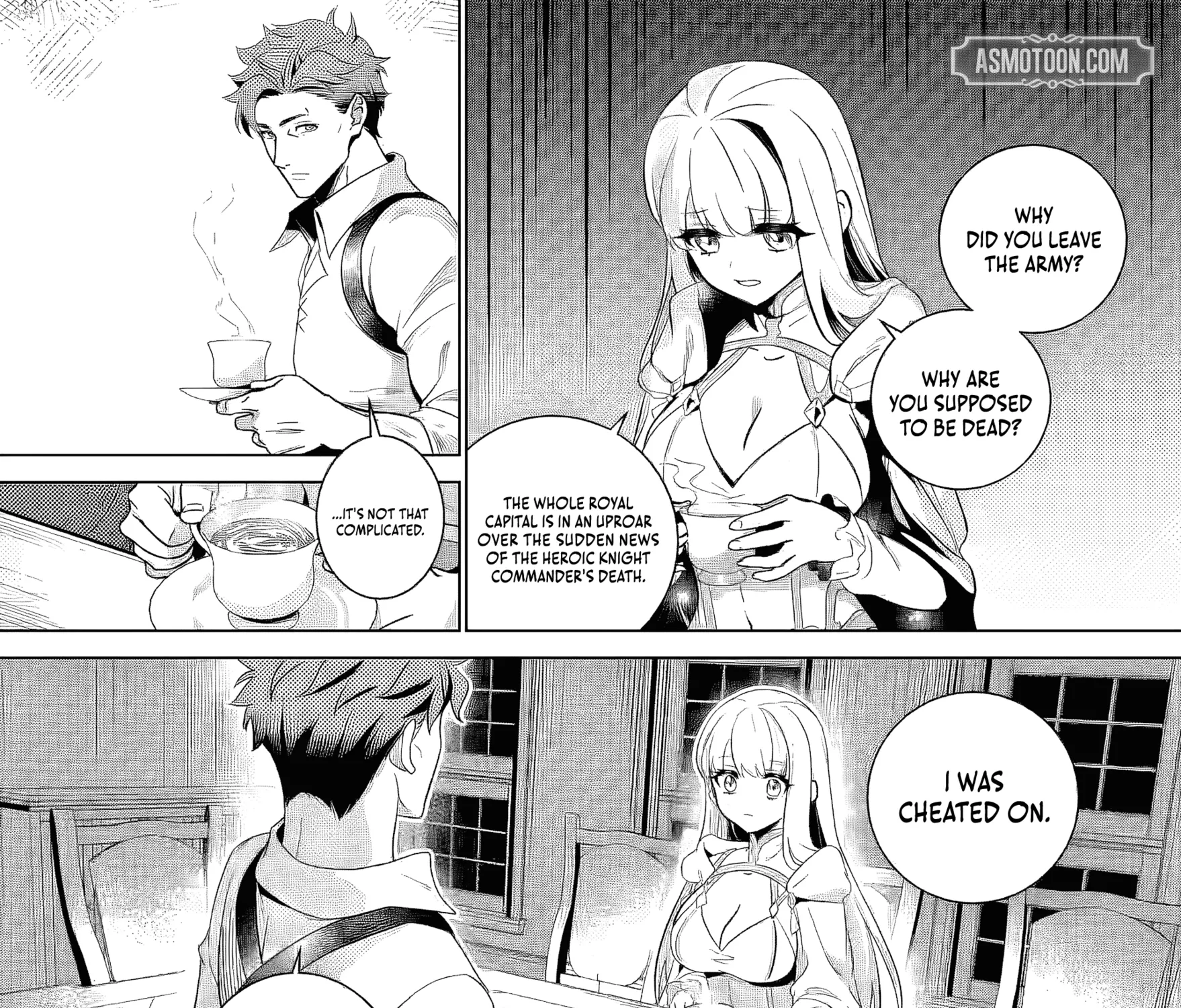 Netorare Tsuihousareta Saikyou Kishi Danchou no Ossan, Katainaka de Eiyuu ni Matsuriagerareru Chapter 2.3 page 4 - 