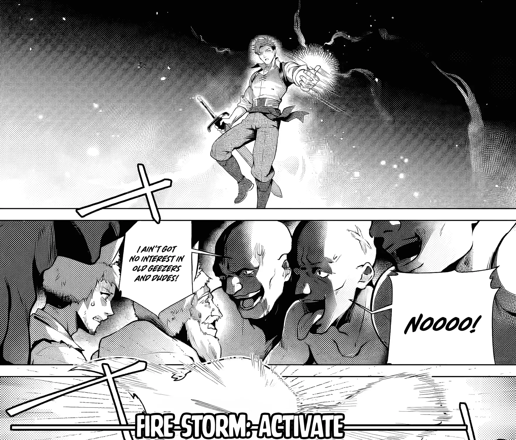 Netorare Tsuihousareta Saikyou Kishi Danchou no Ossan, Katainaka de Eiyuu ni Matsuriagerareru Chapter 3.2 page 4 - 