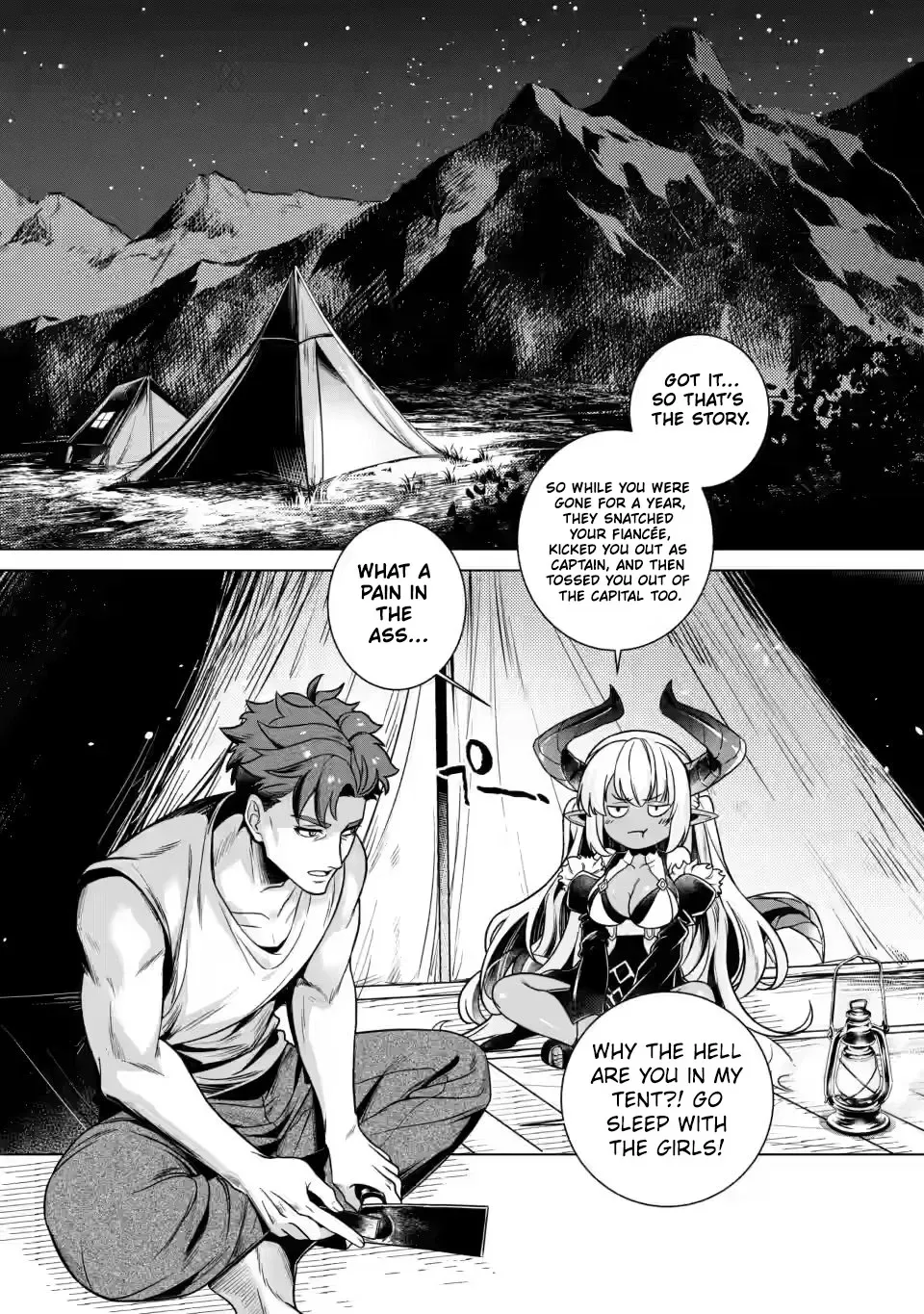 Netorare Tsuihousareta Saikyou Kishi Danchou no Ossan, Katainaka de Eiyuu ni Matsuriagerareru Chapter 5 page 21 - 