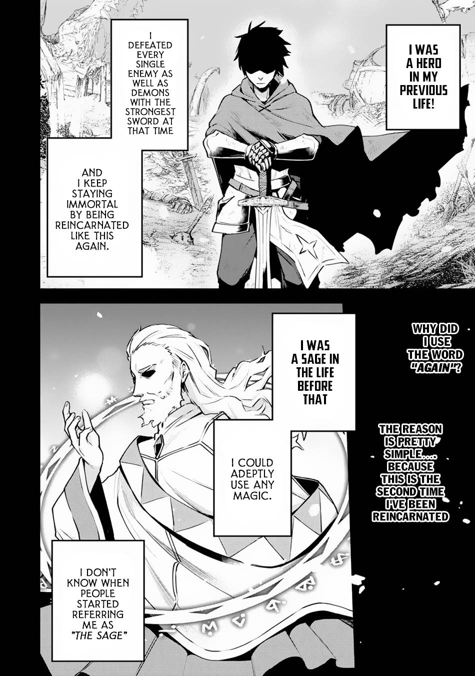Nido Tensei Shita Shounen wa S Rank Boukensha Toshite Heion ni Sugosu-zense ga kenja de eiyuu datta boku wa raisede wa jimini ikiru Chapter 1 page 3 - 