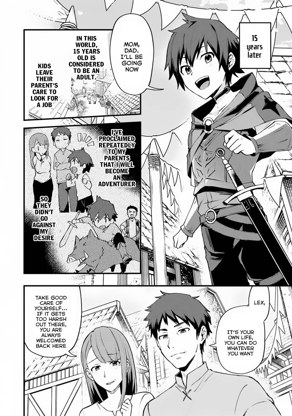 Nido Tensei Shita Shounen wa S Rank Boukensha Toshite Heion ni Sugosu-zense ga kenja de eiyuu datta boku wa raisede wa jimini ikiru Chapter 1 page 6 - 