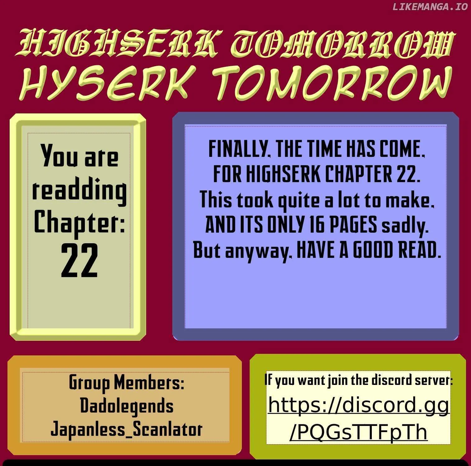 Nigoru Hitomi de Nani wo Negau - Highserk Senki Chapter 22 page 1 - 