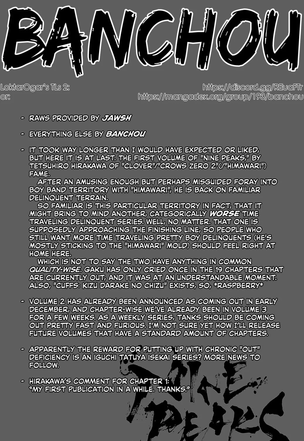 Nine Peaks Chapter 1 page 1 - 