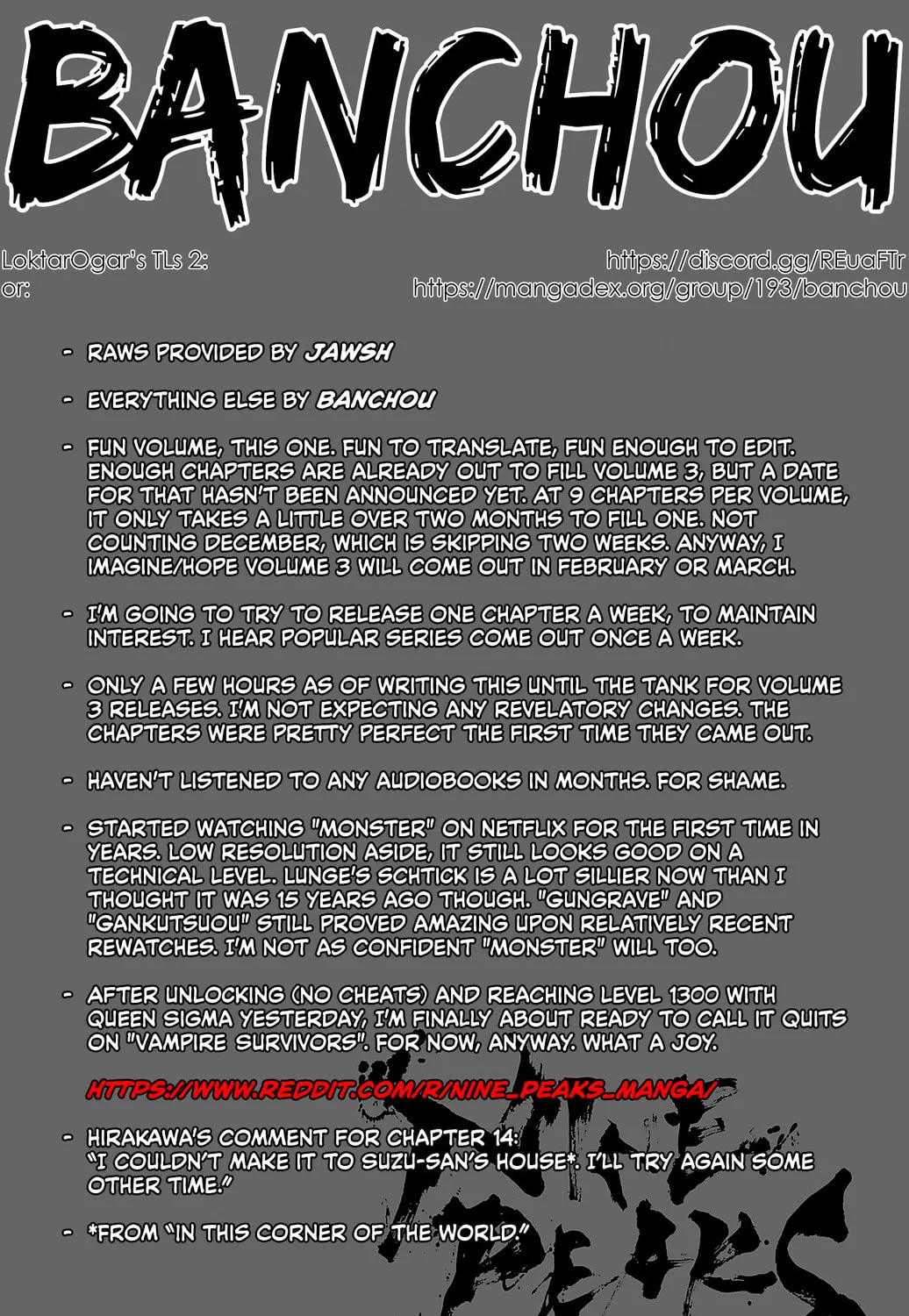 Nine Peaks Chapter 14 page 1 - 
