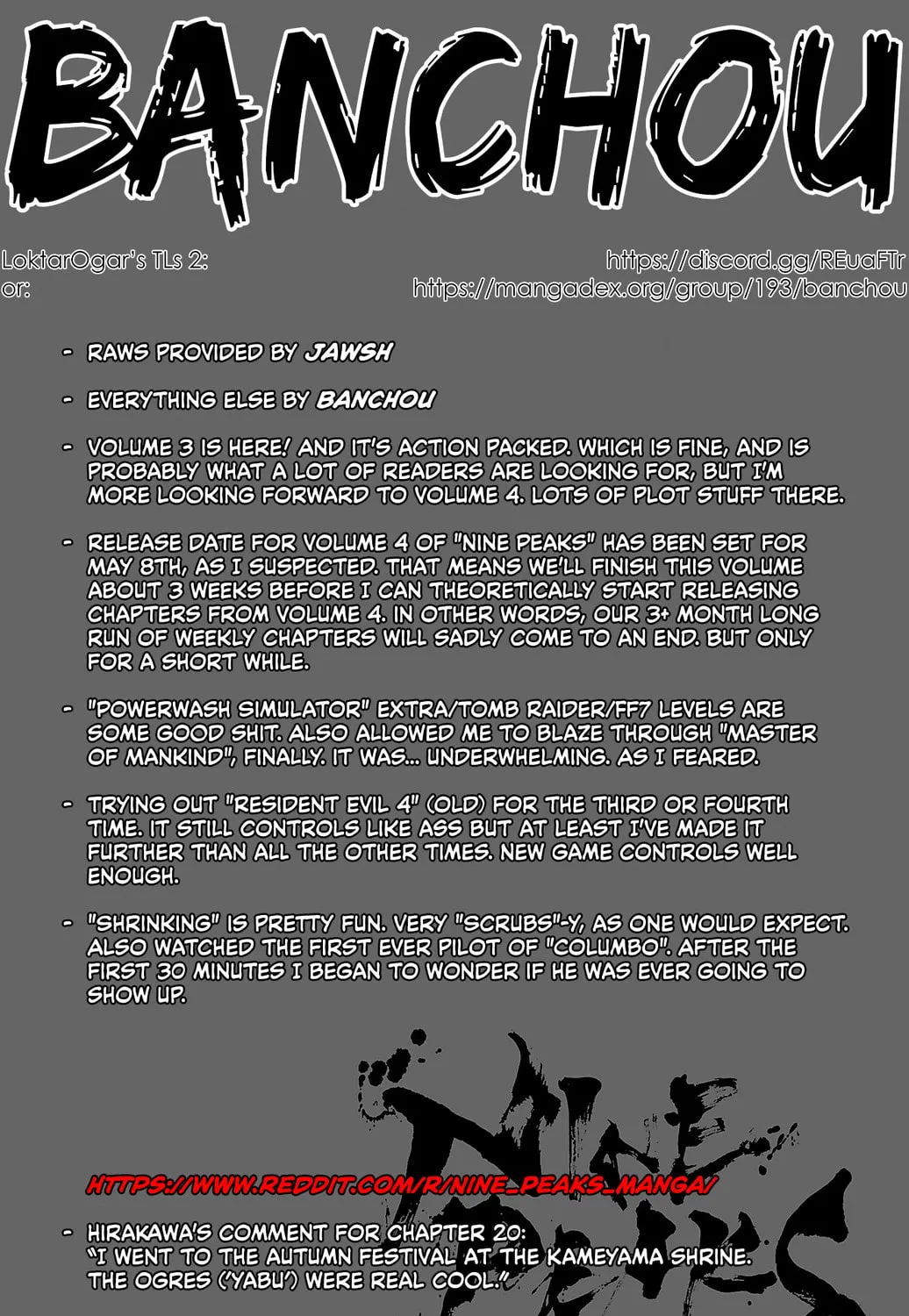 Nine Peaks Chapter 20 page 1 - 