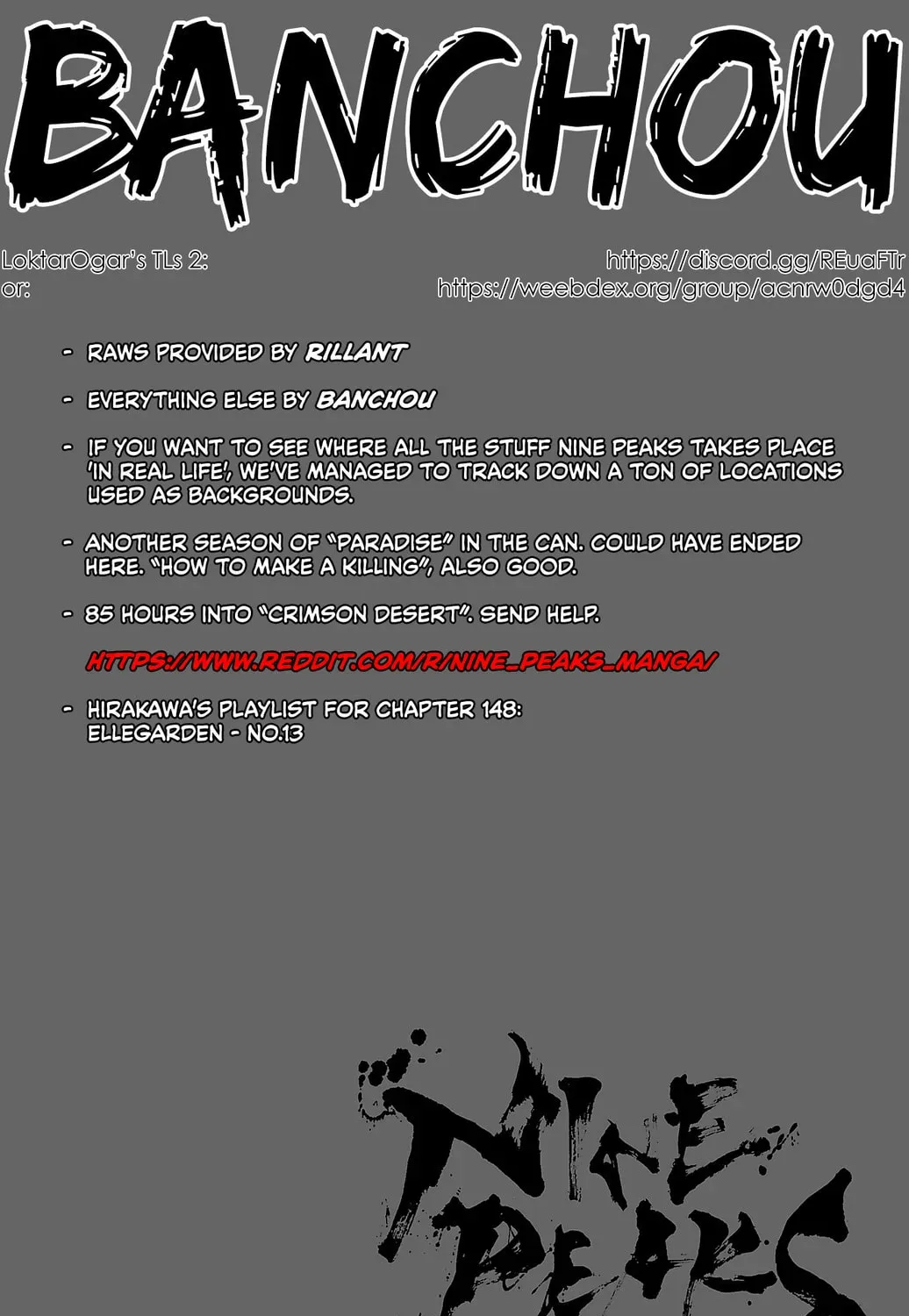 Nine Peaks Chapter 2001 page 1 - 