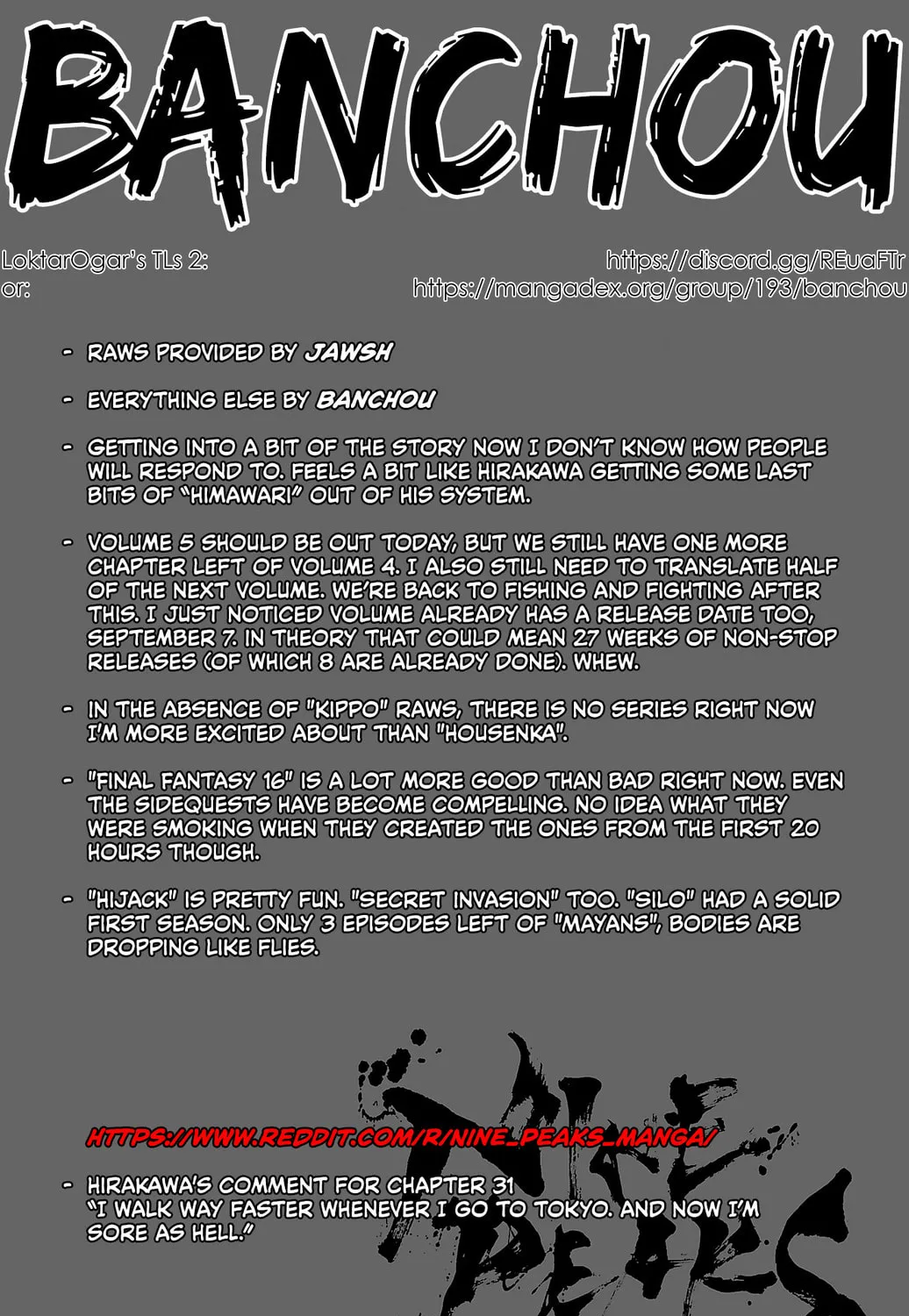 Nine Peaks Chapter 31 page 1 - 