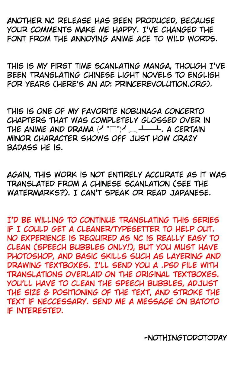 Nobunaga Kyousoukyoku Chapter 13 page 1 - 