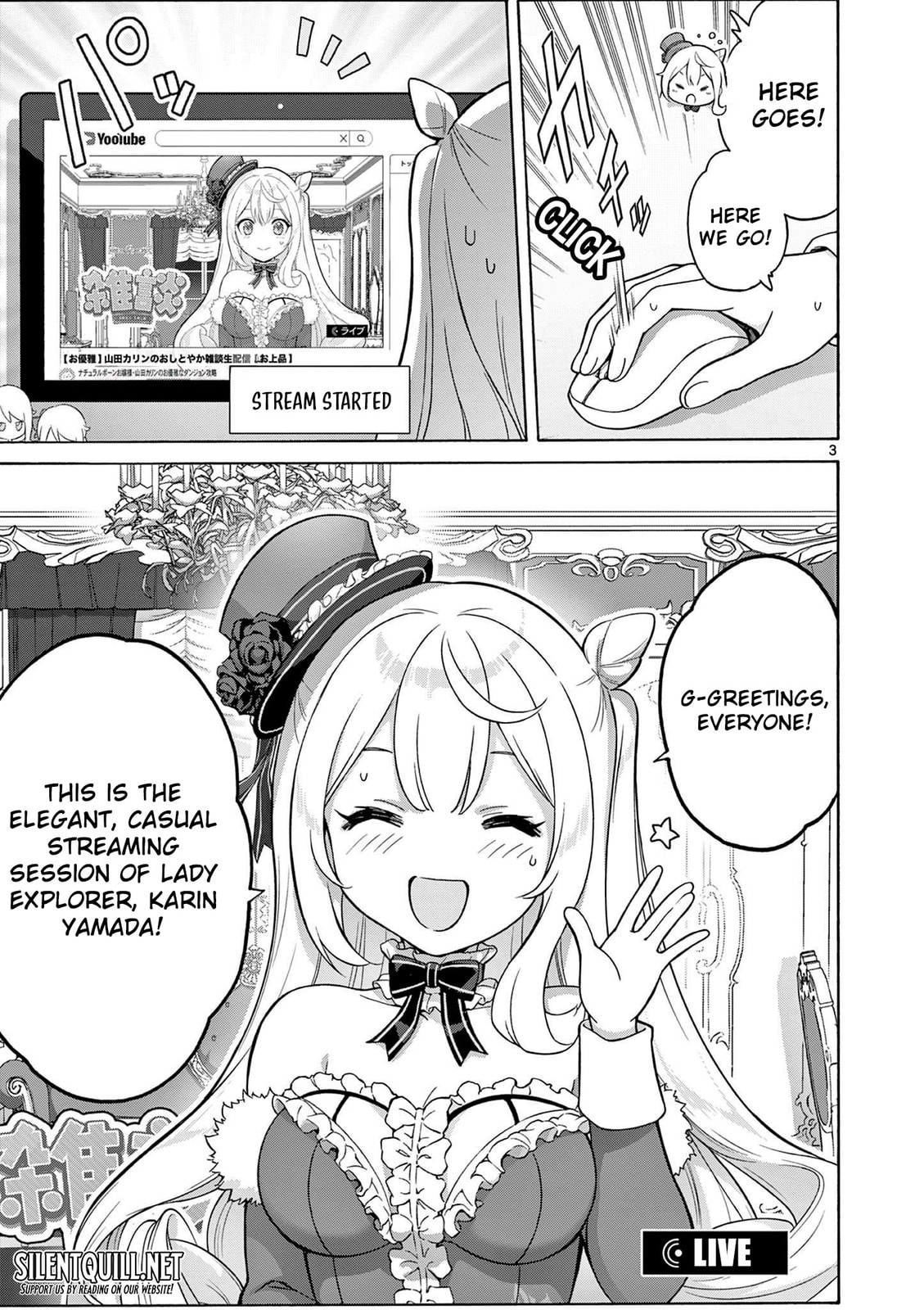 Ojousama-kei Teihen Dungeon Haishinsha, Meiwaku-kei wo Bokottara Bazutte Densetsu ni Nattemasu wa!? Chapter 3 page 4 - 
