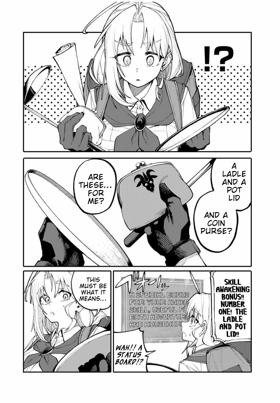 Okaasan Boukensha, Login Bonus de Skill "Shufu" ni Mezamemashita. Shuuichi Moraeru Chirashi de Boukensha Seikatsu Ganbarimasu! Chapter 1 page 19 - 