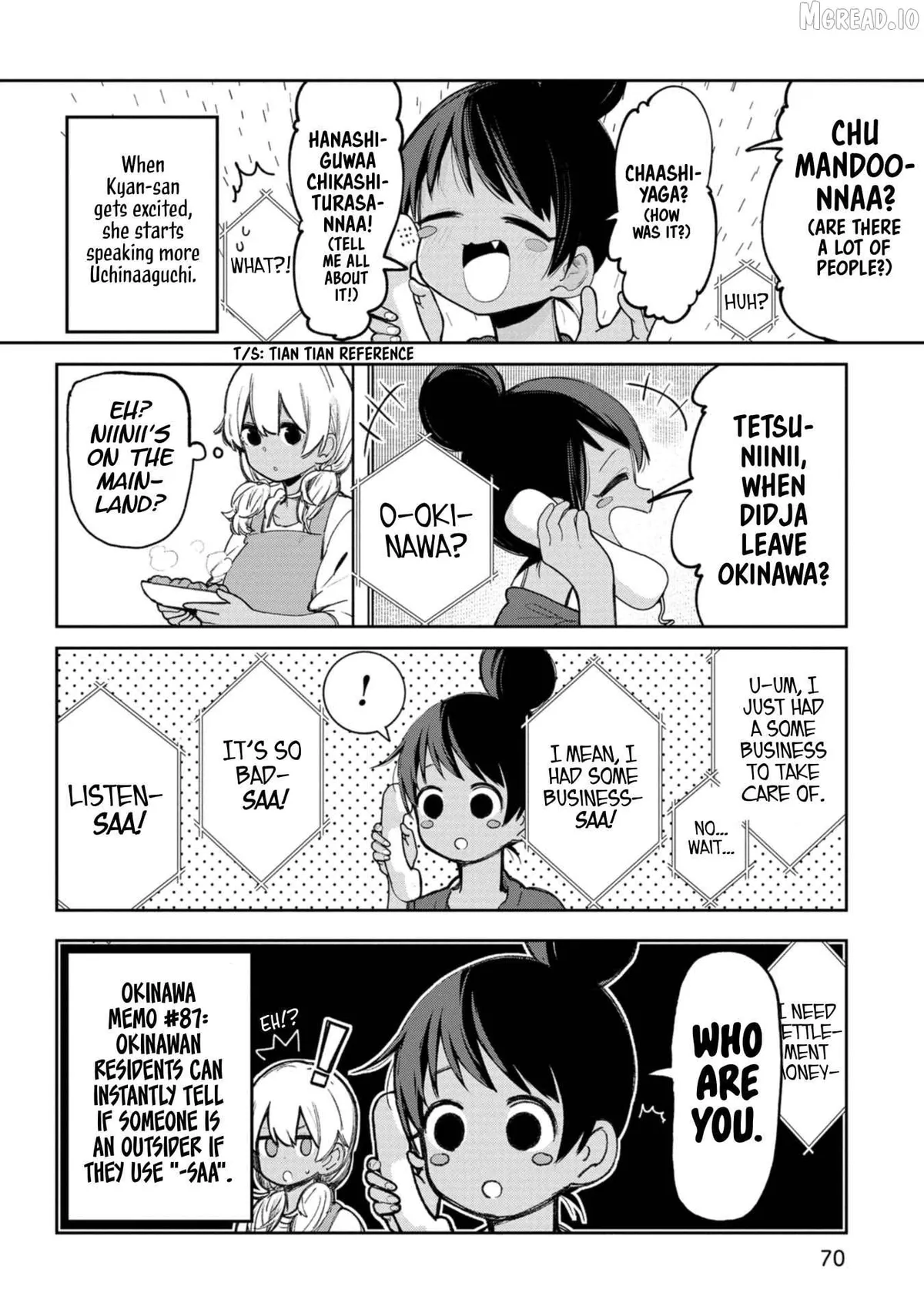 Okinawa de Suki ni Natta Ko ga Hougen Sugite Tsura Sugiru Chapter 54 page 4 - 