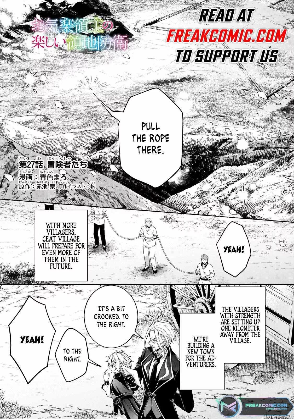 Okiraku Ryoushu no Tanoshii Ryouchi Bouei Chapter 27 page 1 - 