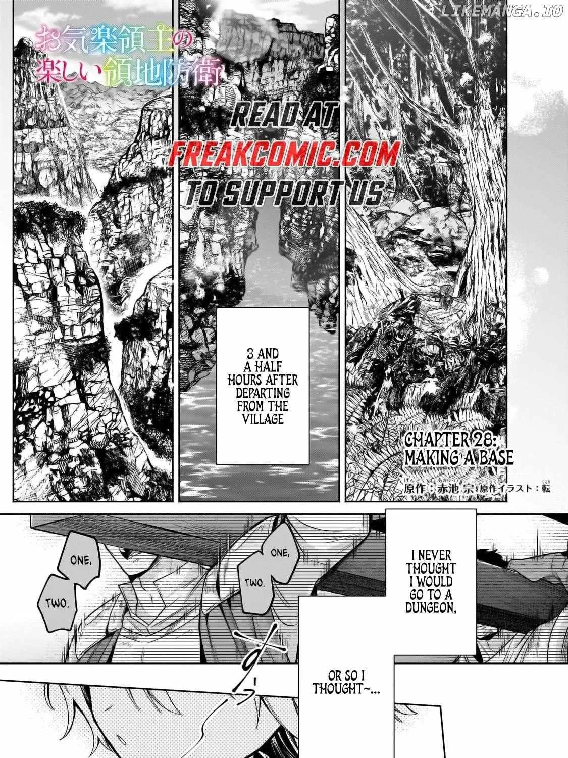 Okiraku Ryoushu no Tanoshii Ryouchi Bouei Chapter 28.1 page 2 - 