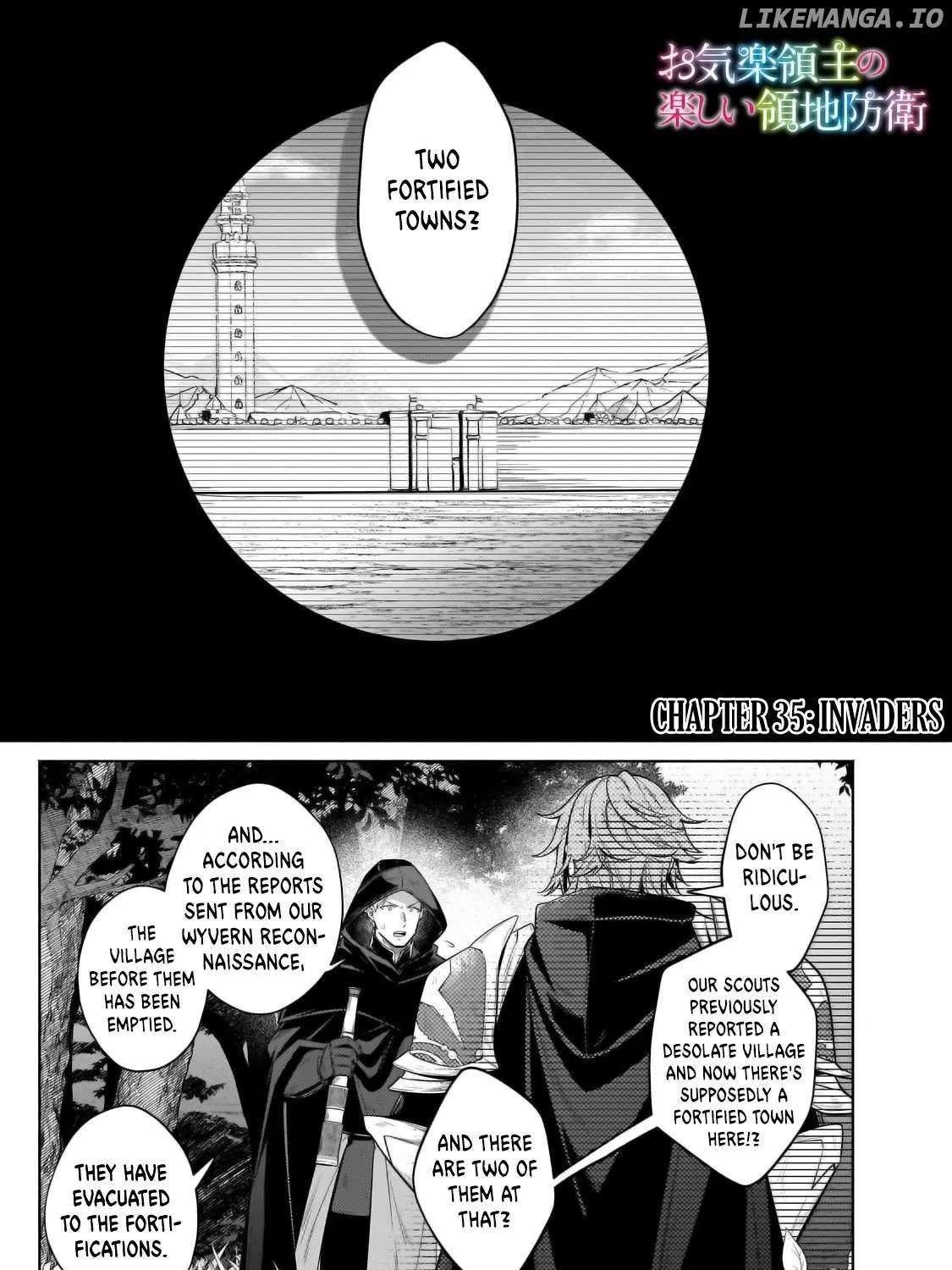 Okiraku Ryoushu no Tanoshii Ryouchi Bouei Chapter 35.1 page 3 - 