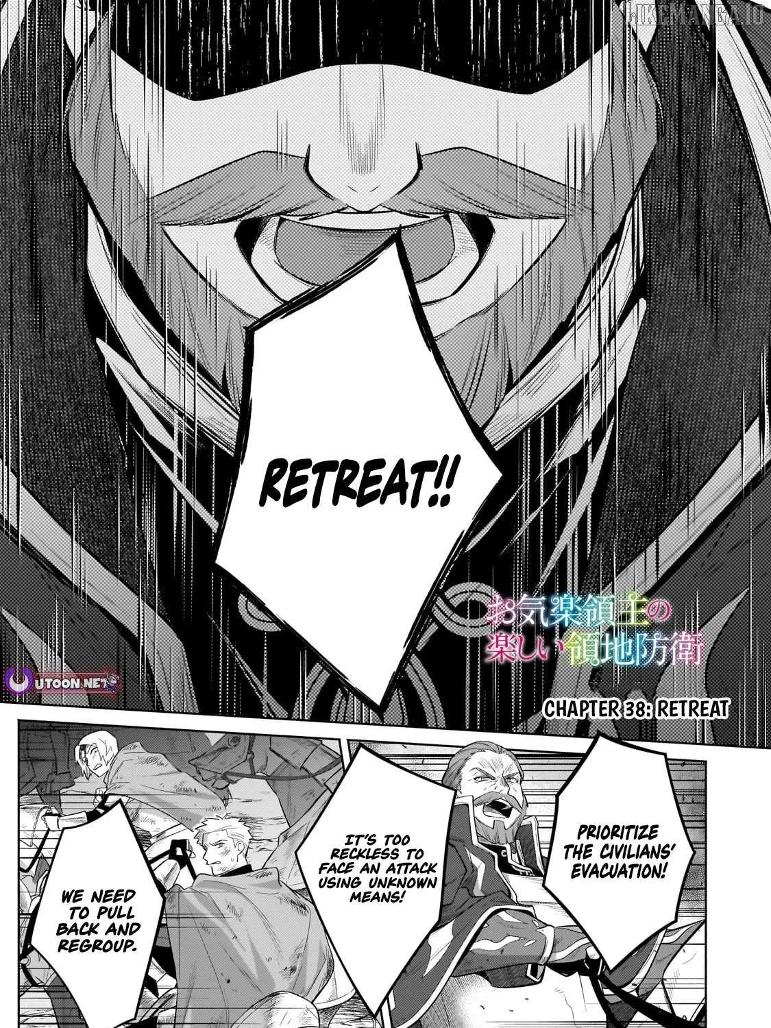 Okiraku Ryoushu no Tanoshii Ryouchi Bouei Chapter 38.1 page 2 - 