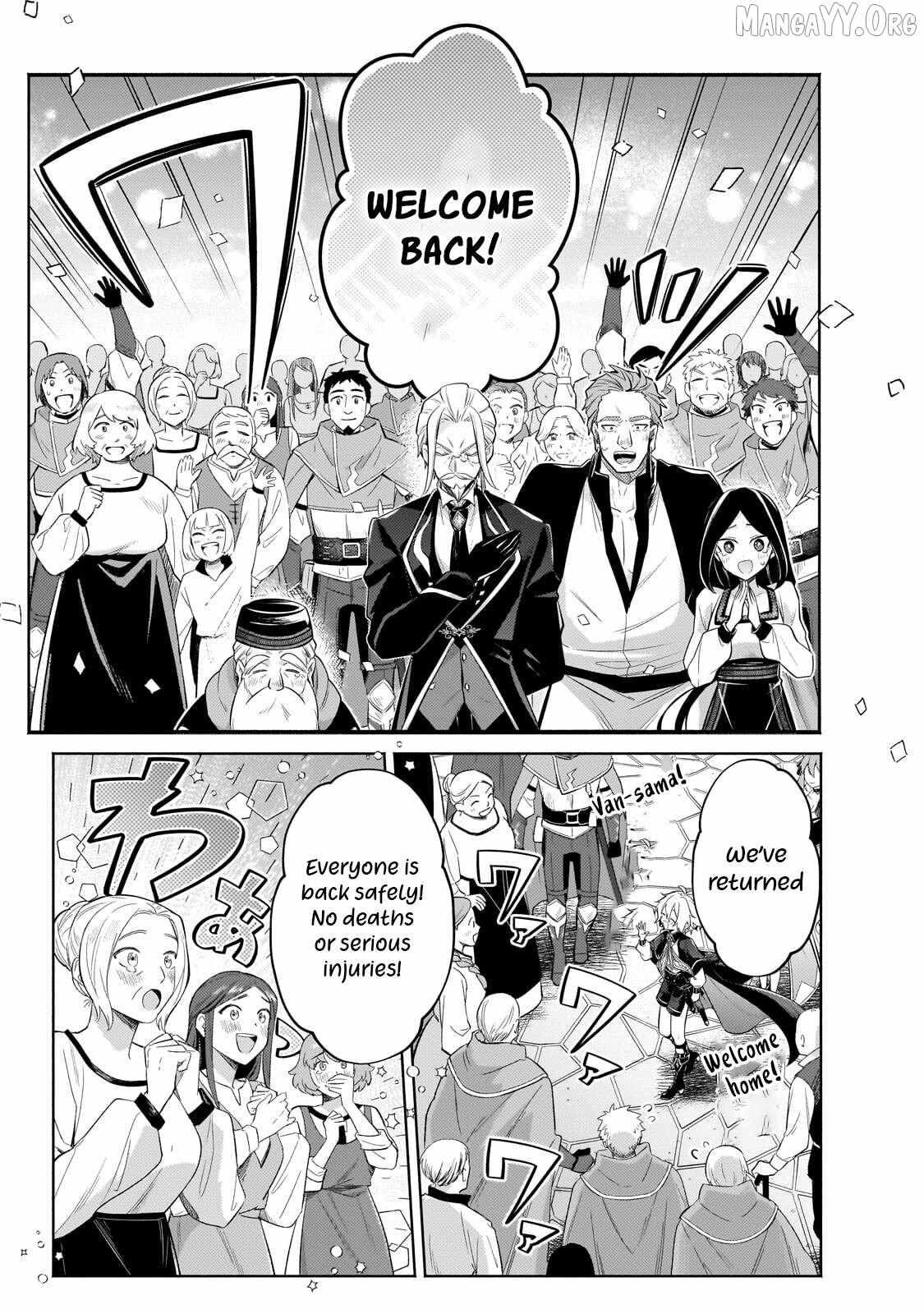 Okiraku Ryoushu no Tanoshii Ryouchi Bouei Chapter 40.1 page 13 - 
