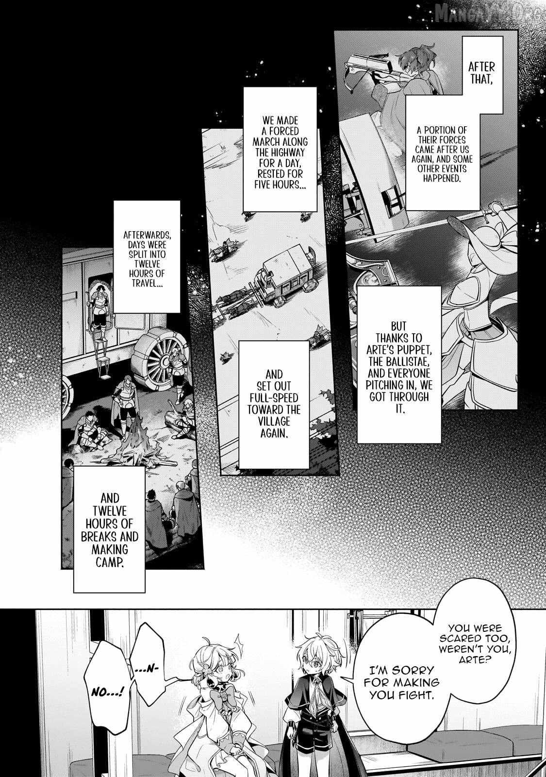 Okiraku Ryoushu no Tanoshii Ryouchi Bouei Chapter 40.1 page 8 - 
