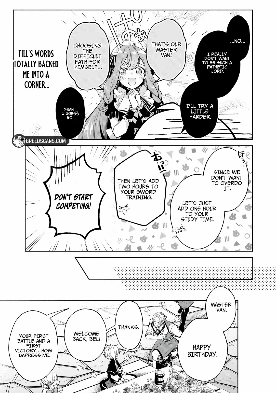 Okiraku Ryoushu no Tanoshii Ryouchi Bouei Chapter 41.1 page 14 - 