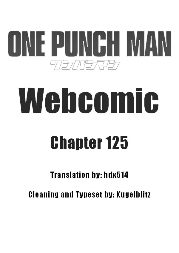 One Punch Man Chapter 125 page 1 - 