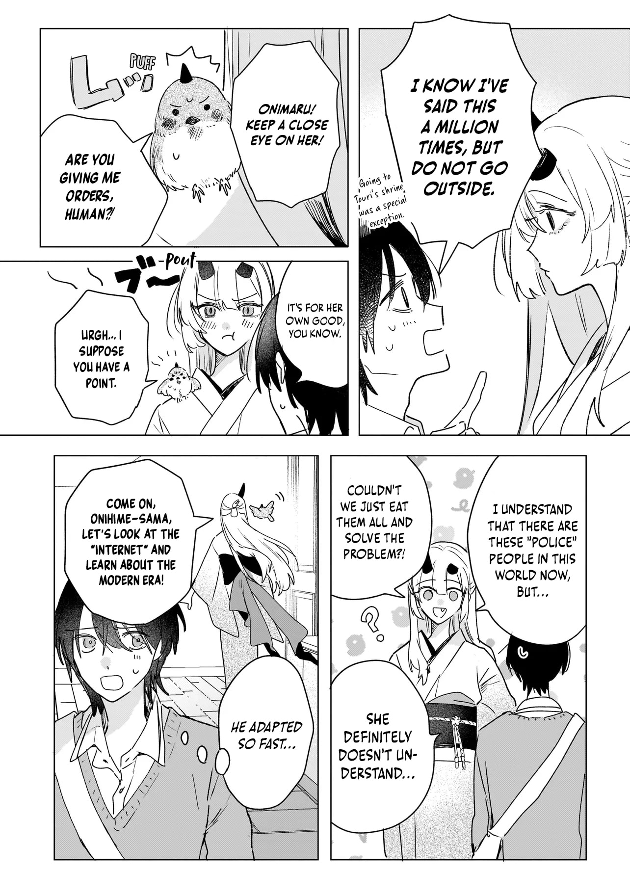 Onihime wa Uchi no Naka Chapter 3.1 page 2 - 