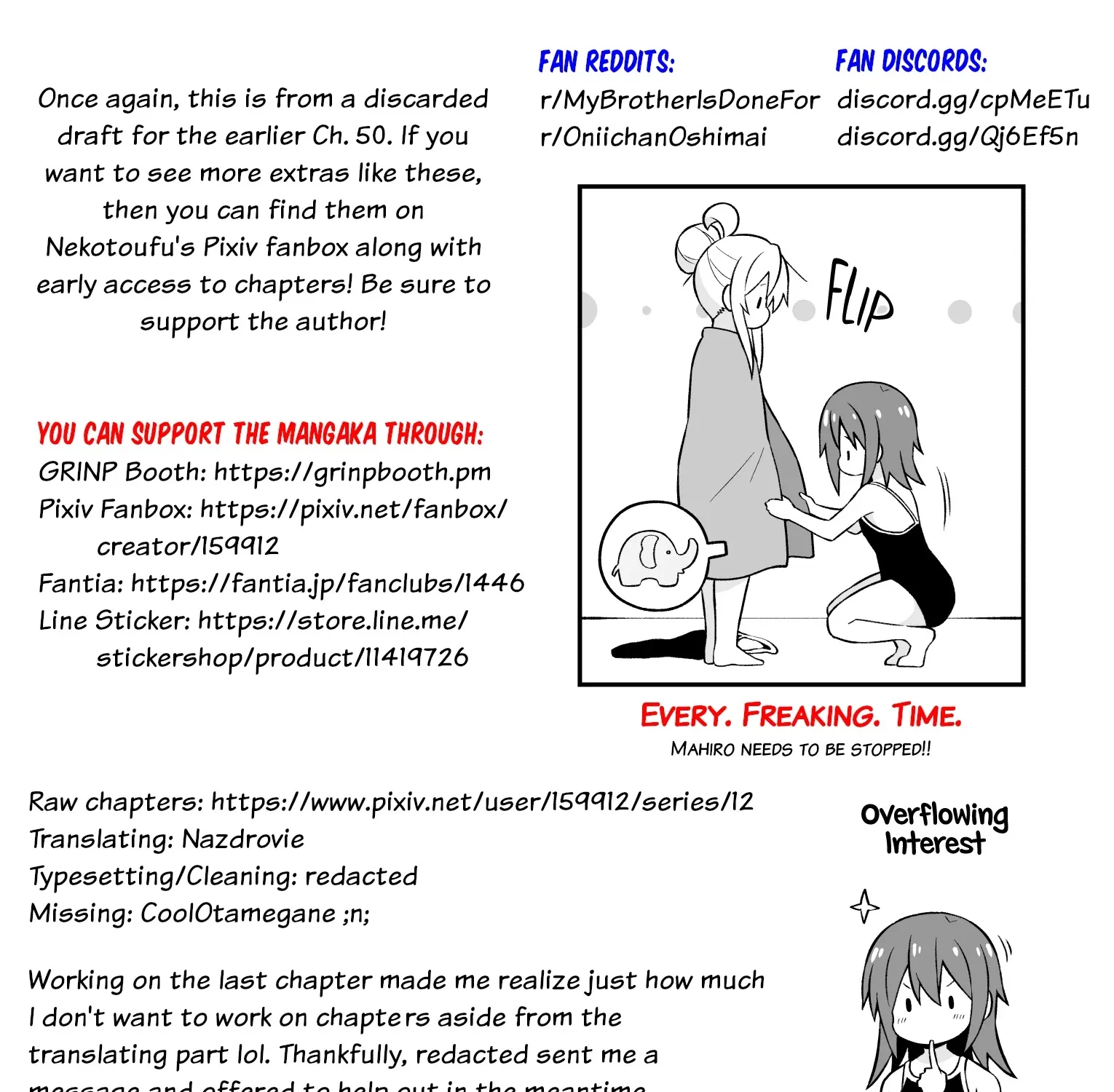 Onii-chan is done for Chapter 50.5 page 7 - 