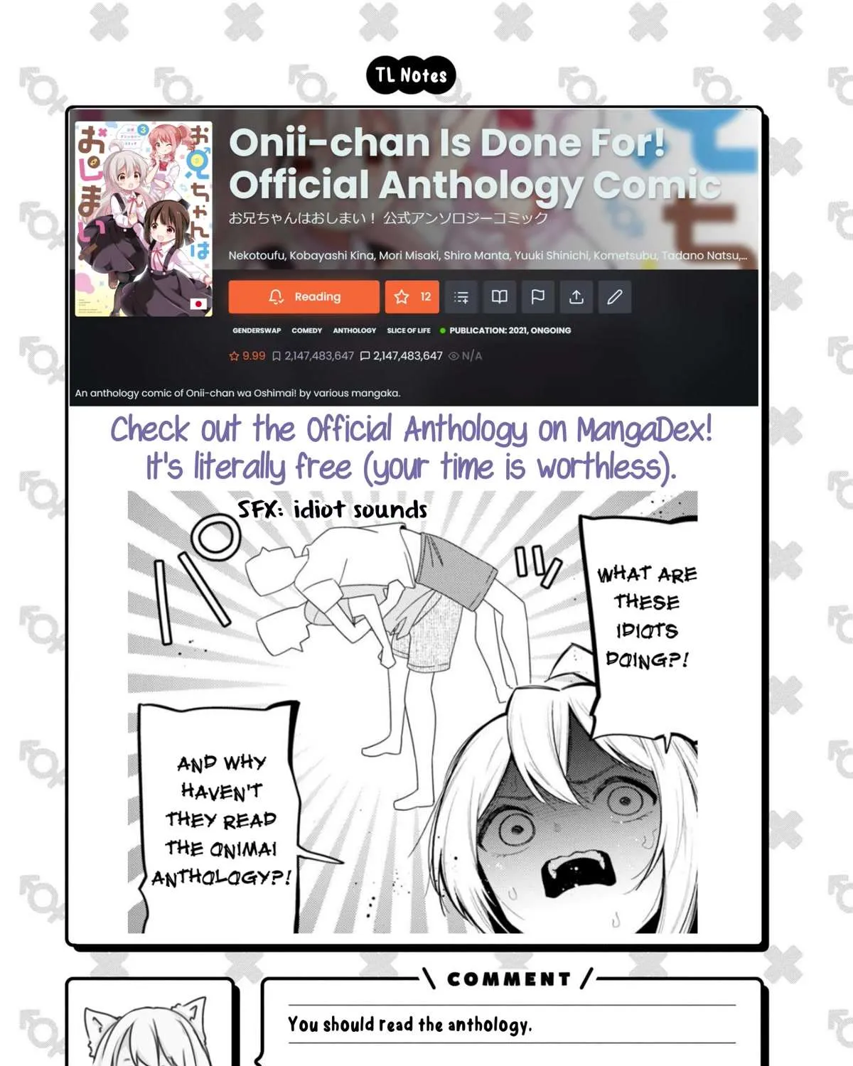 Onii-chan is done for Chapter 63.5 page 12 - 