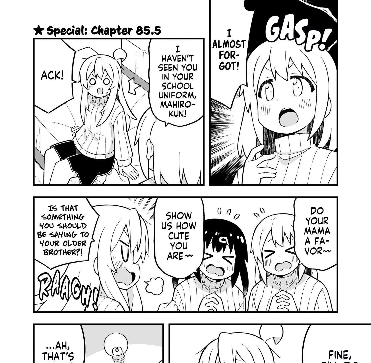 Onii-chan is done for Chapter 85.5 page 1 - 