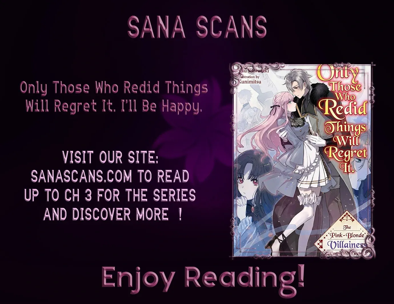 Only Those Who Redid Things Will Regret It. I’ll Be Happy. Chapter 1 page 1 - 