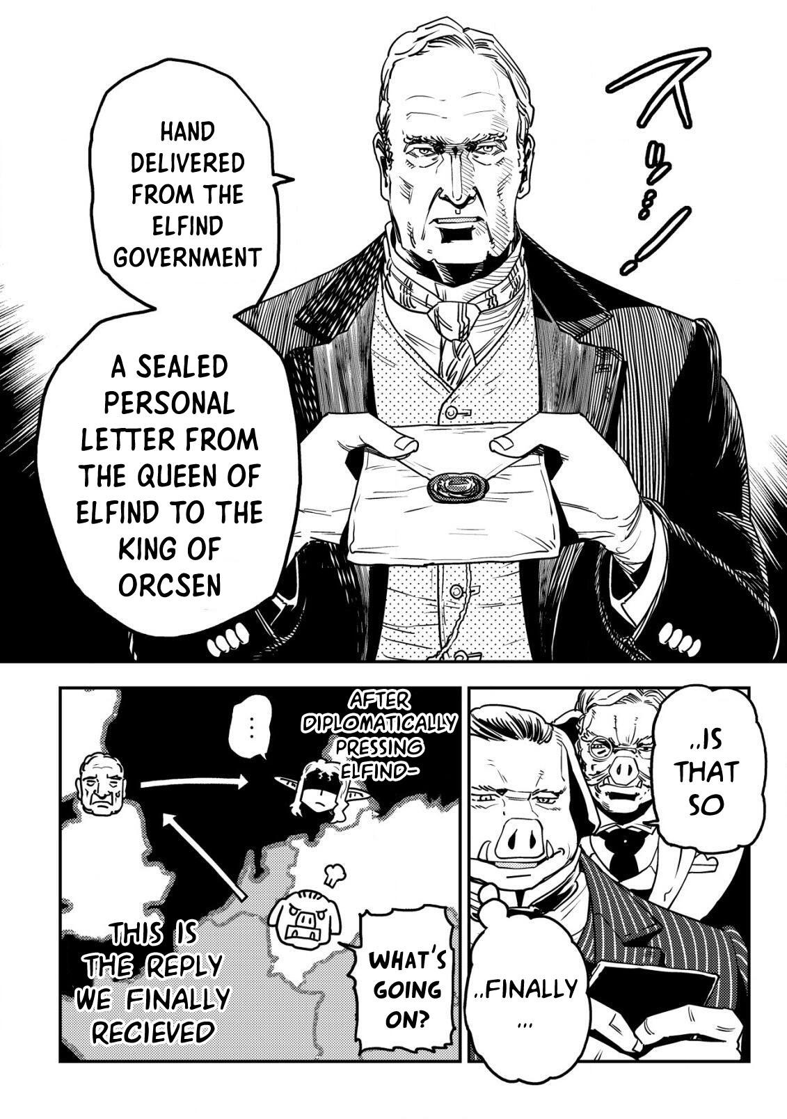Orcsen Oukokushi ~Yaban na Orc no Kuni wa, Ikanishite Heiwa na Elf no Kuni wo Yakiharau ni Itatta ka~ Chapter 11 page 45 - 