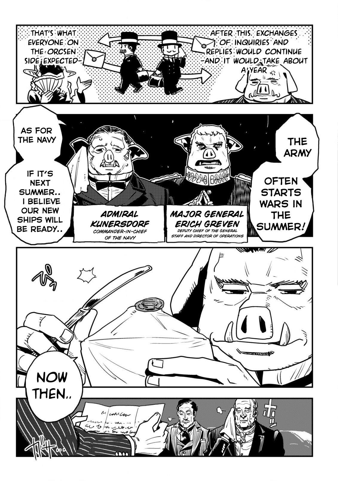 Orcsen Oukokushi ~Yaban na Orc no Kuni wa, Ikanishite Heiwa na Elf no Kuni wo Yakiharau ni Itatta ka~ Chapter 11 page 46 - 