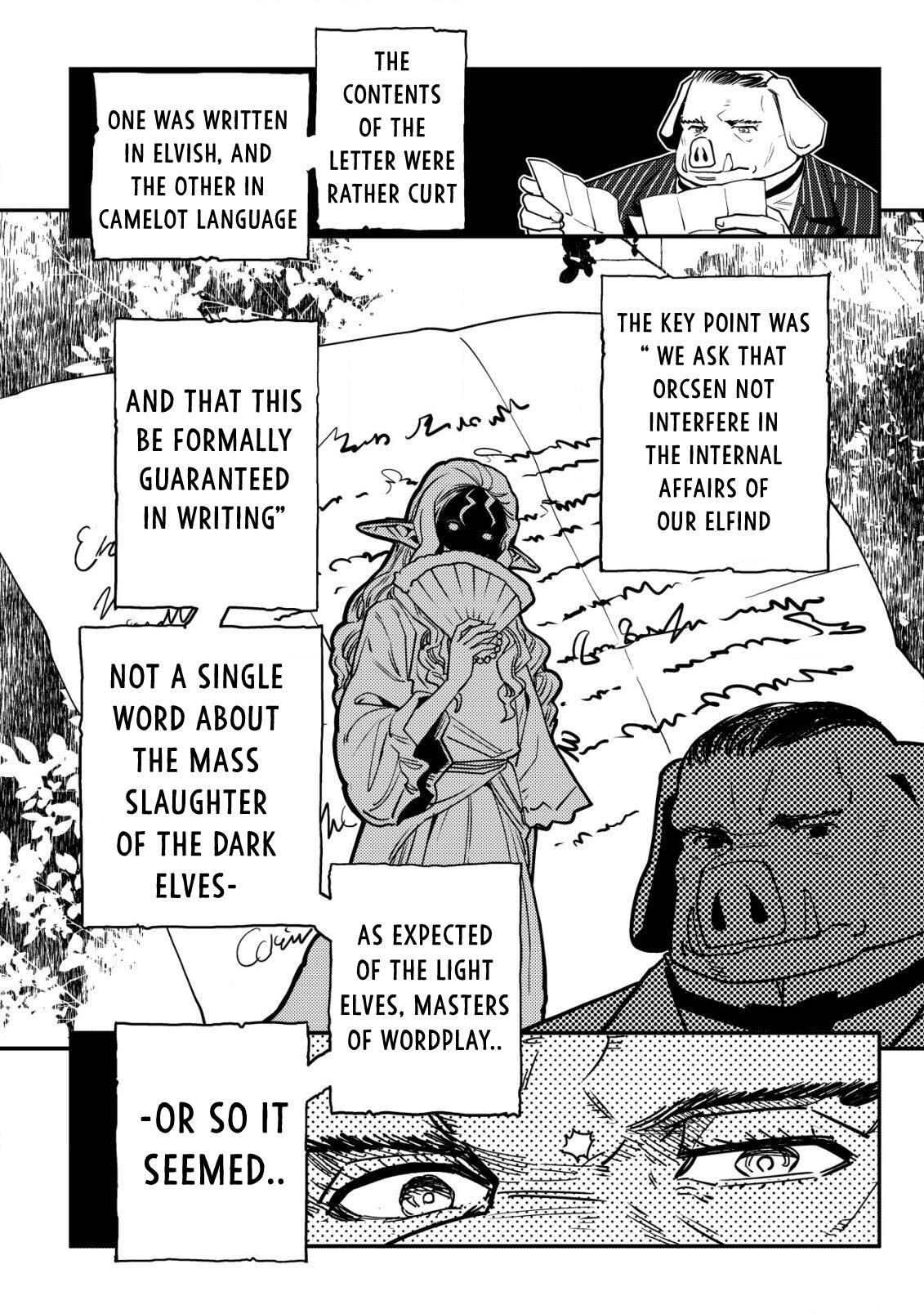 Orcsen Oukokushi ~Yaban na Orc no Kuni wa, Ikanishite Heiwa na Elf no Kuni wo Yakiharau ni Itatta ka~ Chapter 11 page 47 - 