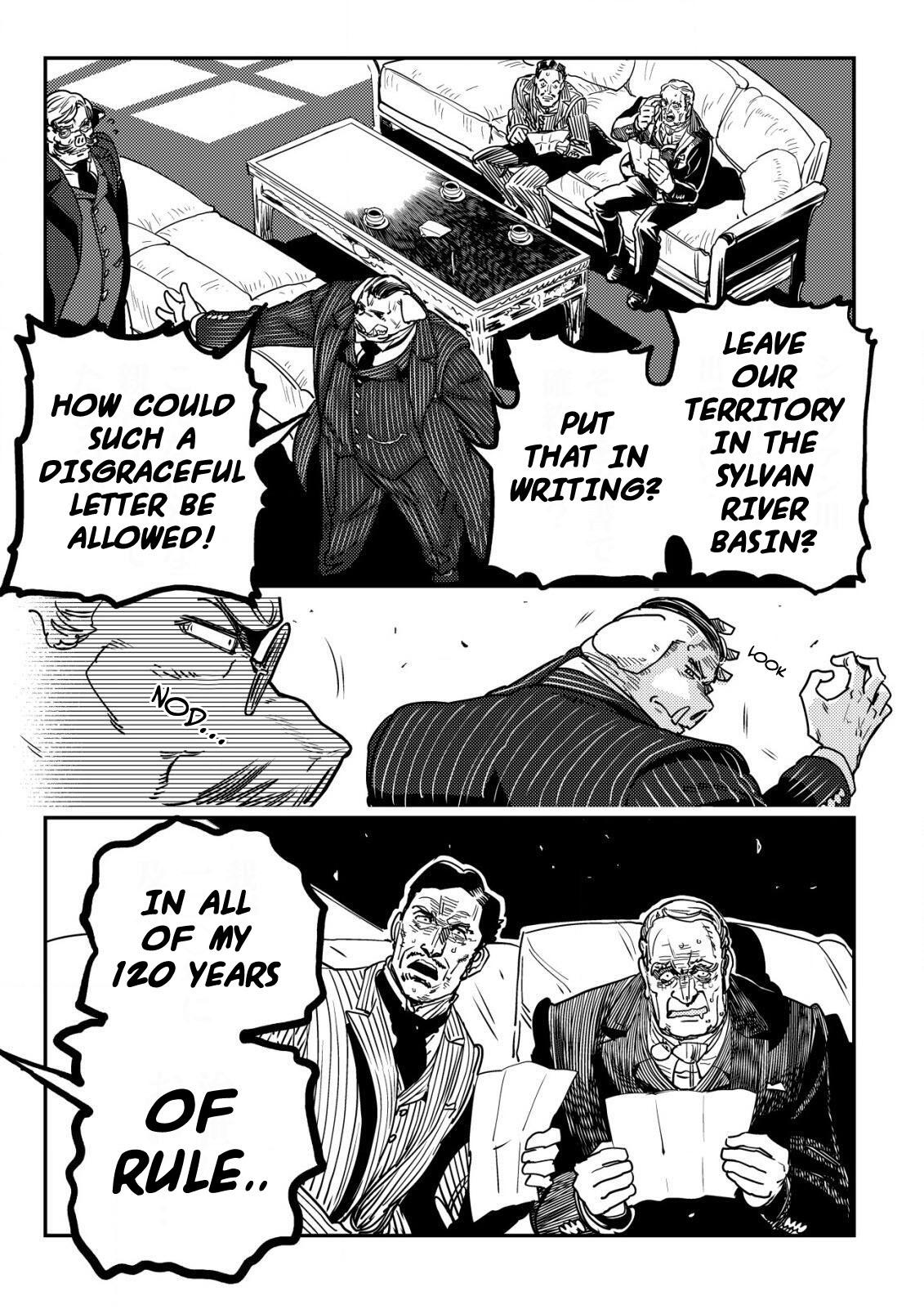 Orcsen Oukokushi ~Yaban na Orc no Kuni wa, Ikanishite Heiwa na Elf no Kuni wo Yakiharau ni Itatta ka~ Chapter 11 page 52 - 