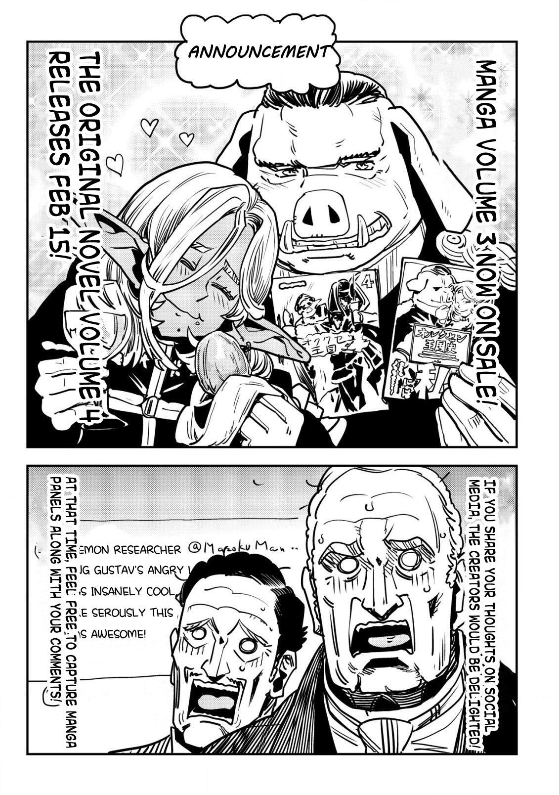 Orcsen Oukokushi ~Yaban na Orc no Kuni wa, Ikanishite Heiwa na Elf no Kuni wo Yakiharau ni Itatta ka~ Chapter 11 page 60 - 