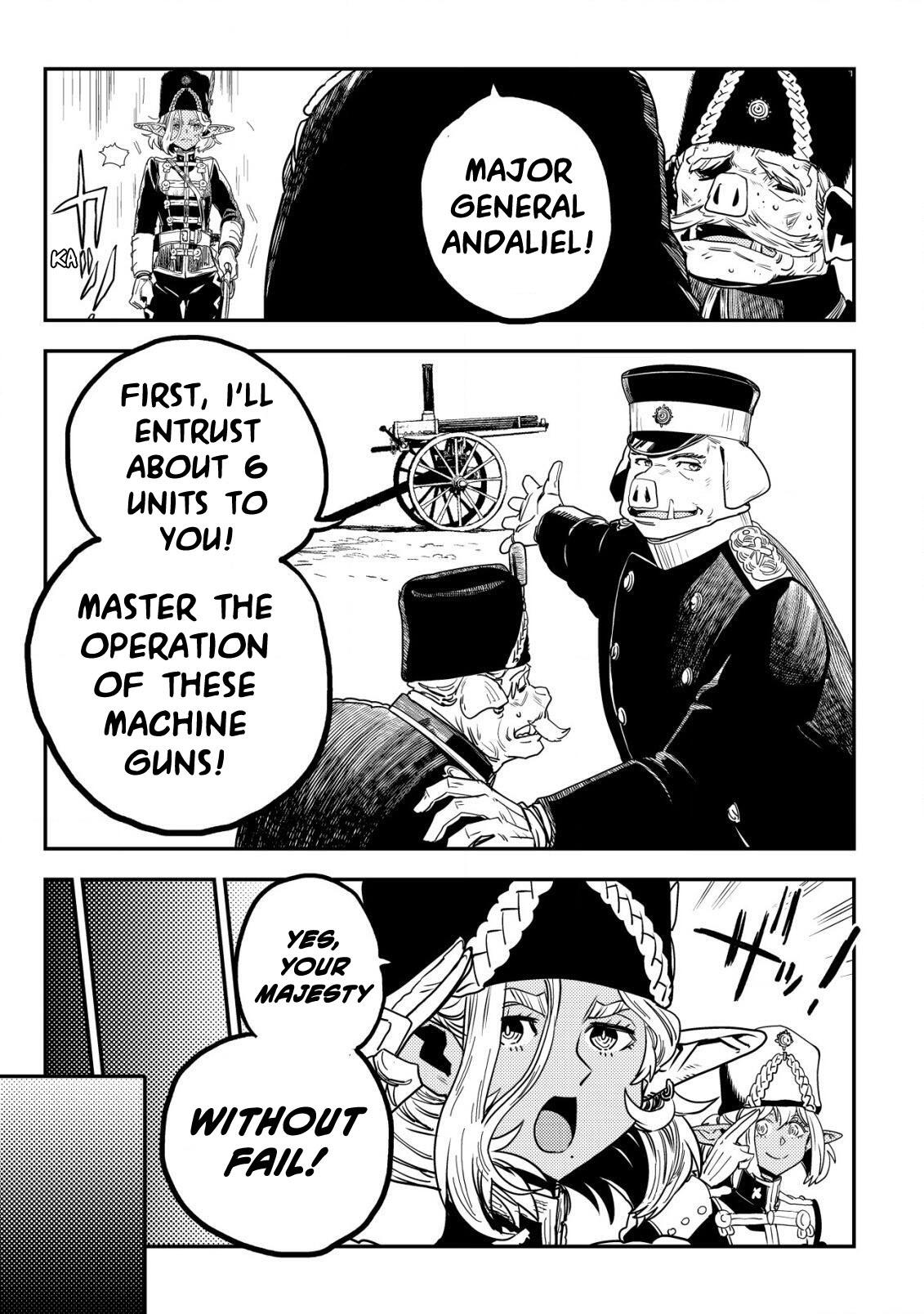 Orcsen Oukokushi ~Yaban na Orc no Kuni wa, Ikanishite Heiwa na Elf no Kuni wo Yakiharau ni Itatta ka~ Chapter 11 page 10 - 